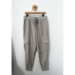 Sundance Catalog Cargo Jogger Pants Size S Gray Corduroy Casual Boho Pull On